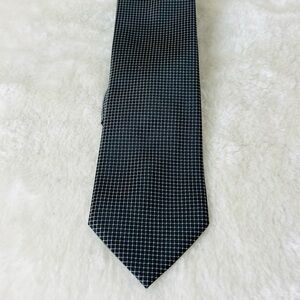 Boss Black and White Patterned Tie